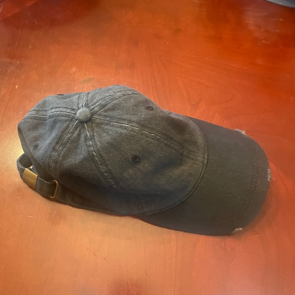 Zara Gray Distress Washed Effect Basic Soft Cap -… - image 3